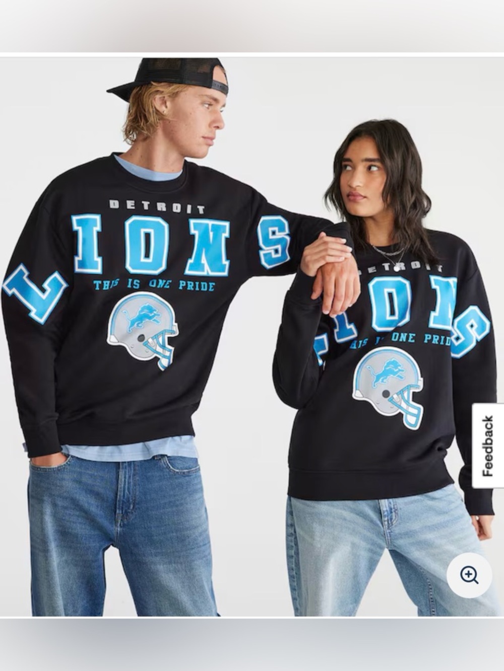 🆕 Detroit Lions Crew Sweatshirt size XXL